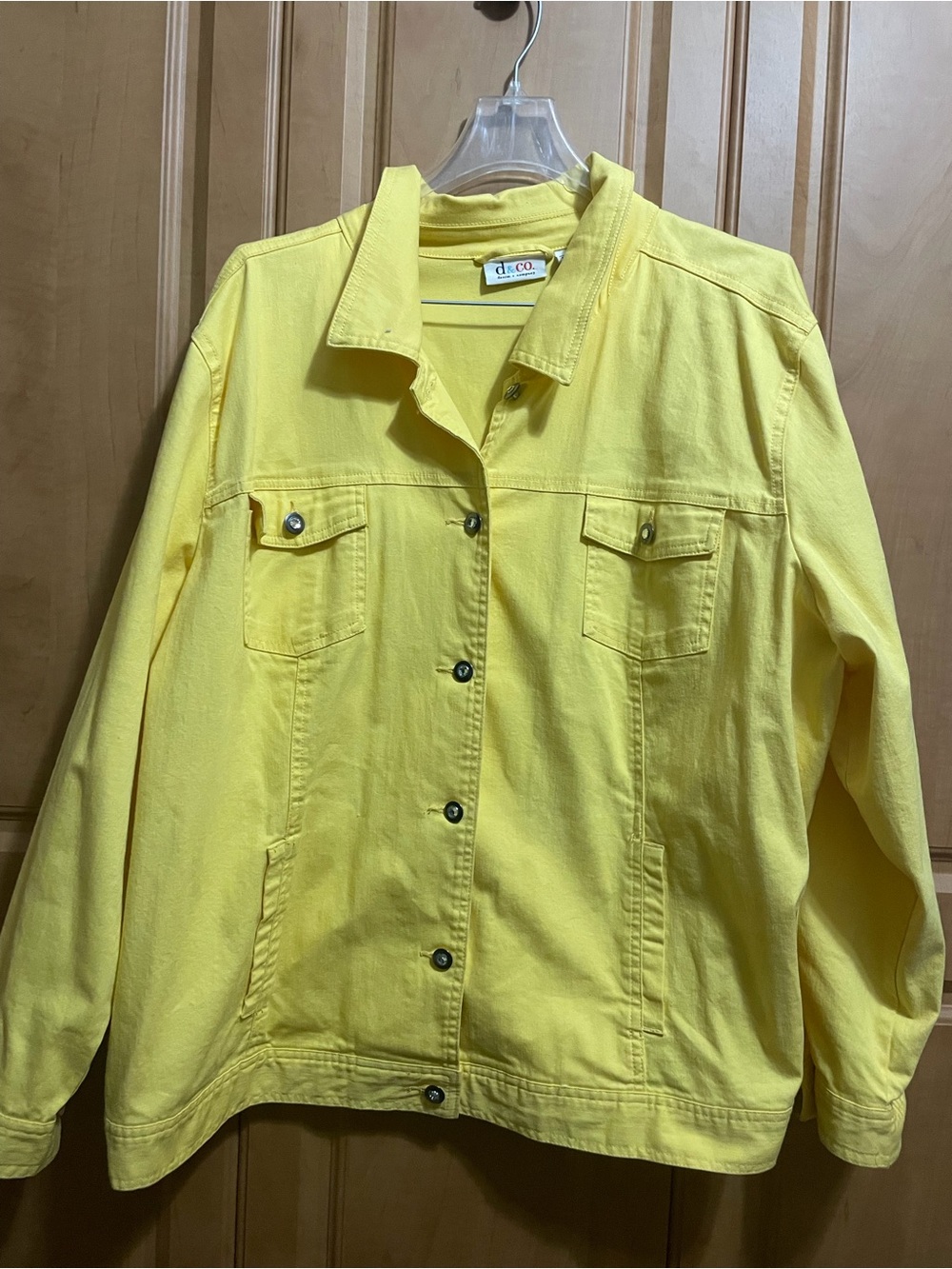 d&co Yellow Women's Jean Jacket Size 3x